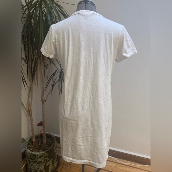 Lands' End White Henley Mini Dress 100% Cotton - Picture 2 of 7